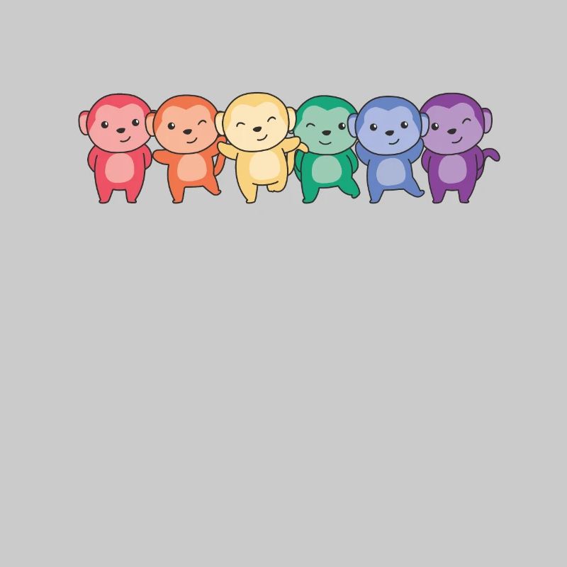 Rainbow Monkey Flag Pride LGBTQ Cute Monkey
