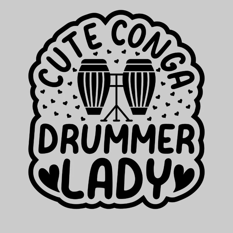 Cute Conga Drummer Lady Conga Player Conga Drummer