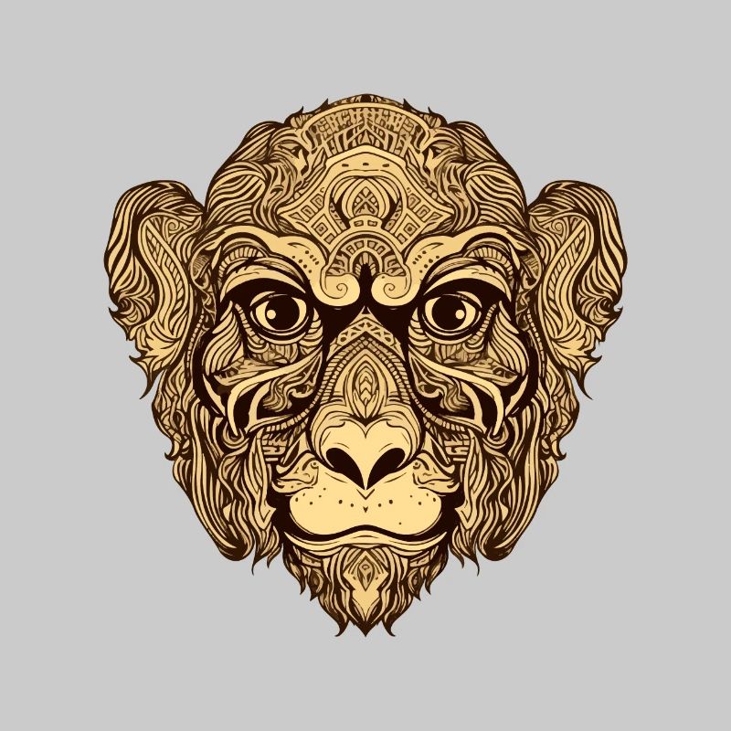 Affe Kopf Tier