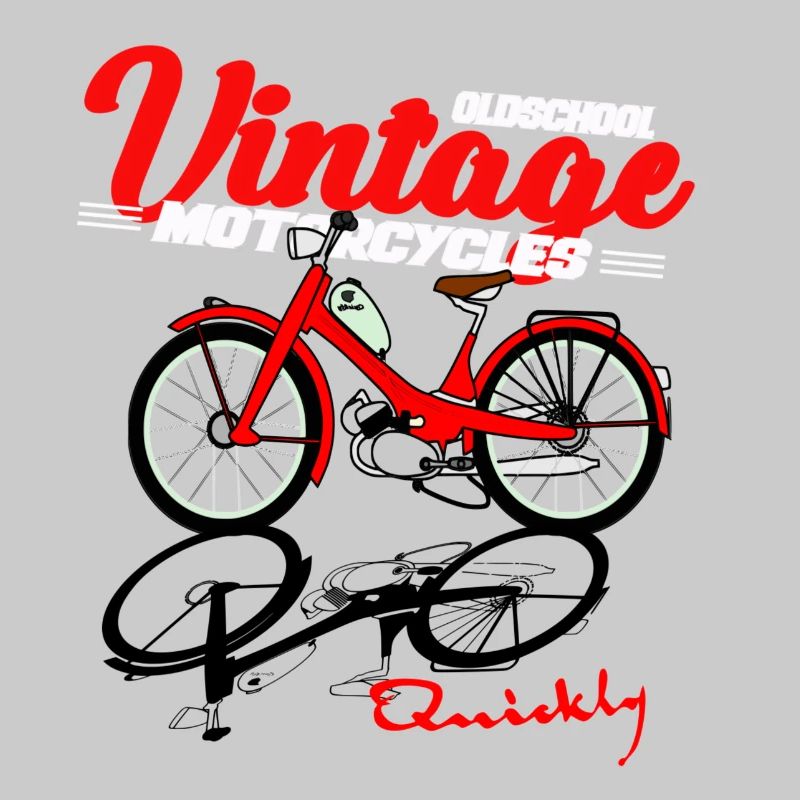 Moped Mofa Quickly Old School Retro Vintage