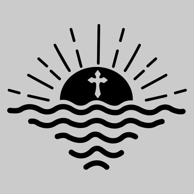 Croix de mer du coucher du soleil