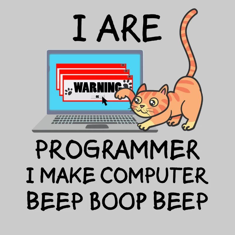 Informatique Fun sort programmeur chat cadeau