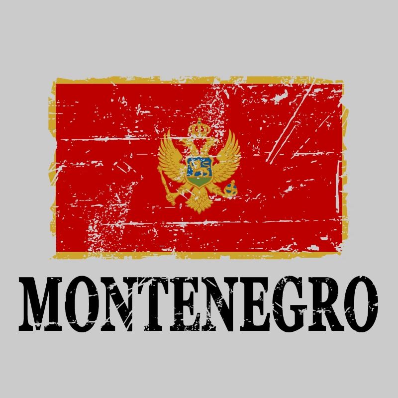 Drapeau du Monténégro - bannière - drapeau - drapeau
