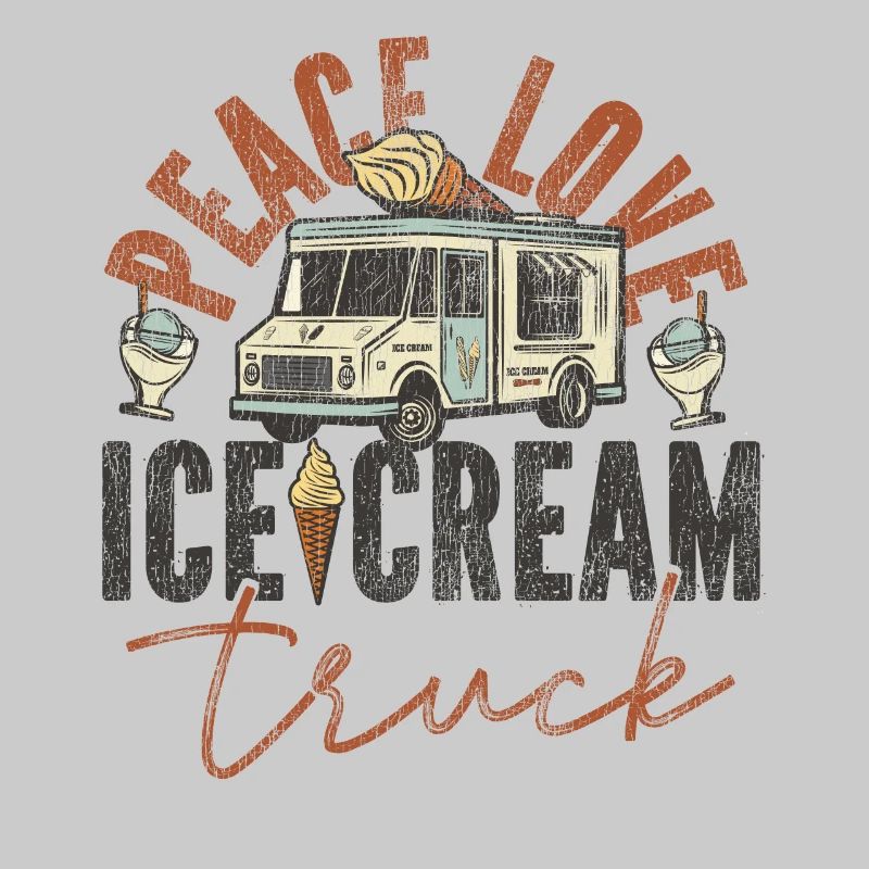Crème glacée Camion de crème glacée Van Cone