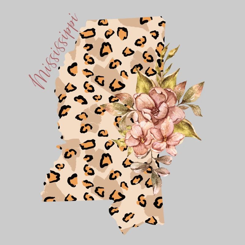 Mississippi Leopard Pattern Map Leo