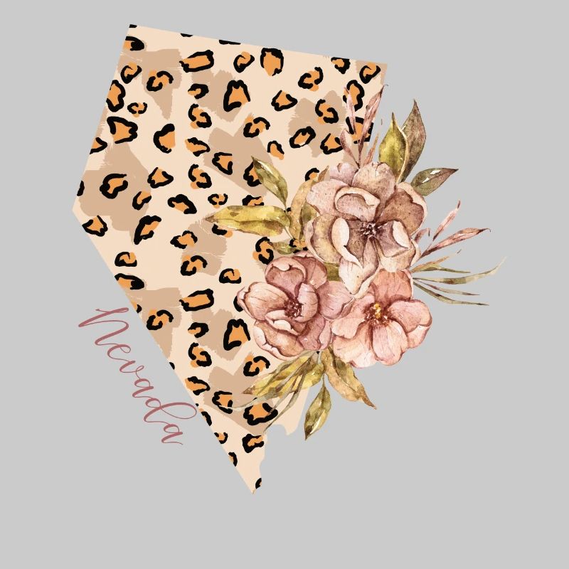 Nevada Leopard Pattern Map Leo