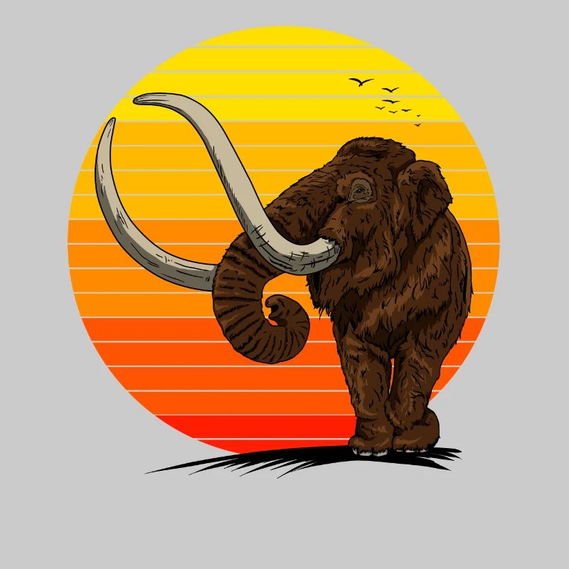 Schönes Mammut in der Sonne Geschenkidee aus Eis