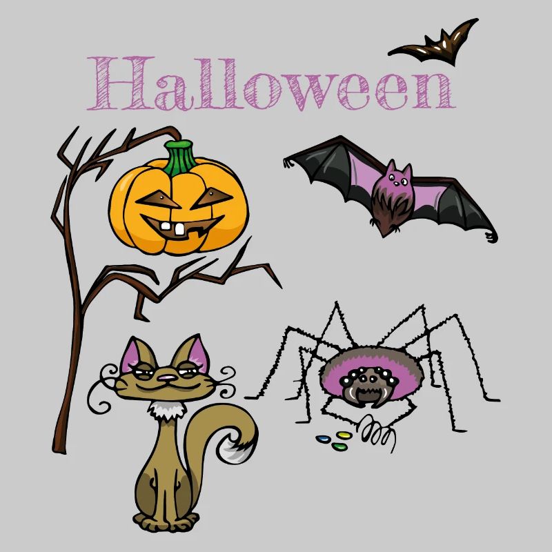 Conception de citrouille et de chauve-souris d’Halloween