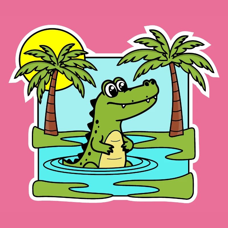 Ist das ein Krokodil oder ein Alligator im Sumpf?