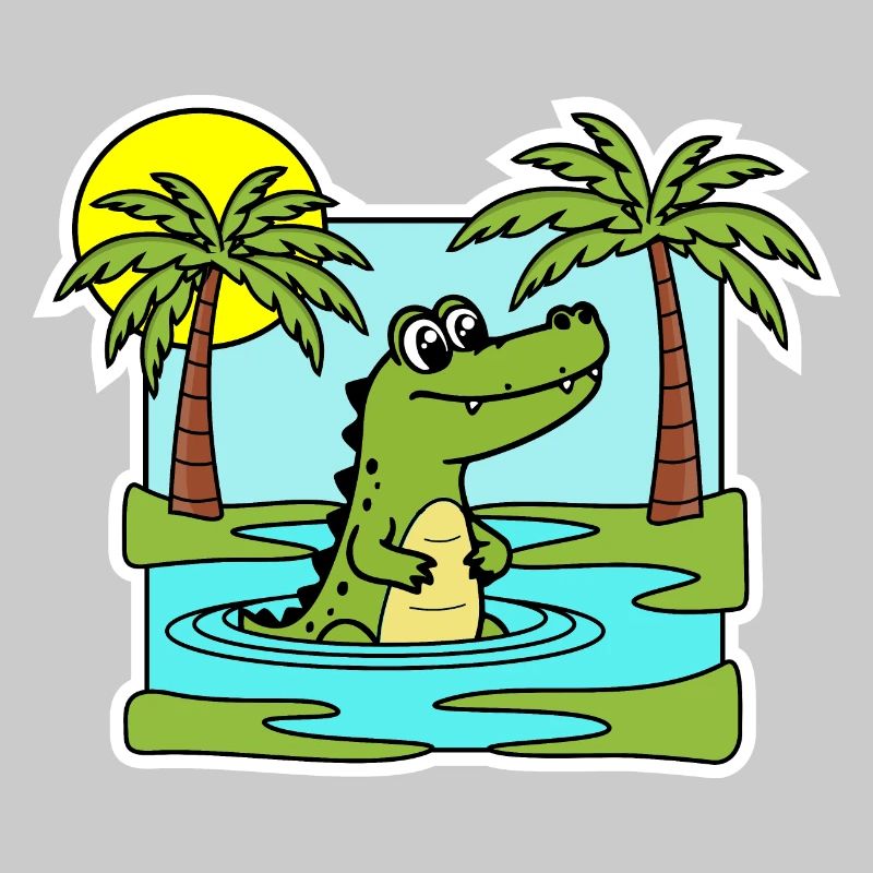 Ist das ein Krokodil oder ein Alligator im Sumpf?
