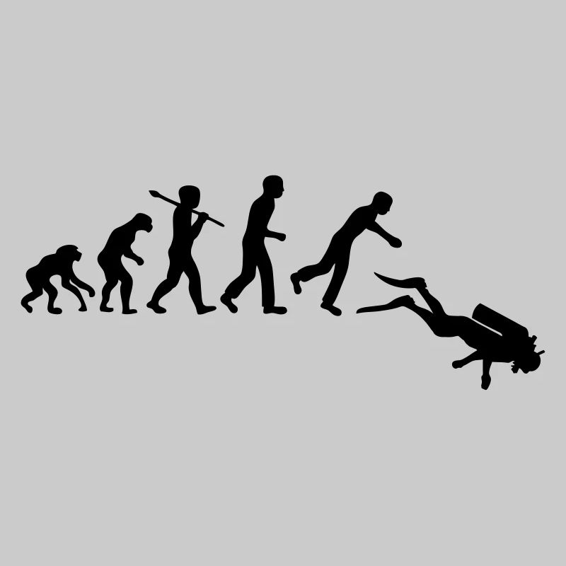 Evolution de l'homme plongeur sous marin.