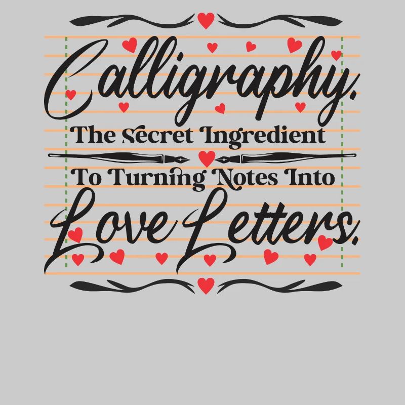 Calligraphy turn notes into love letters