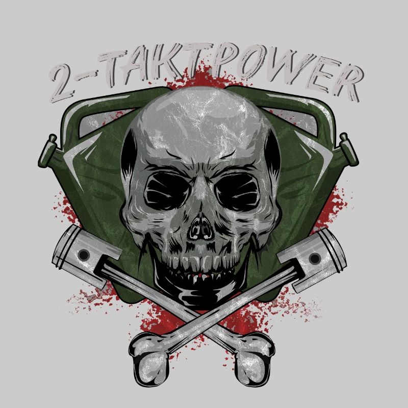 2 stroke power skull skull piston