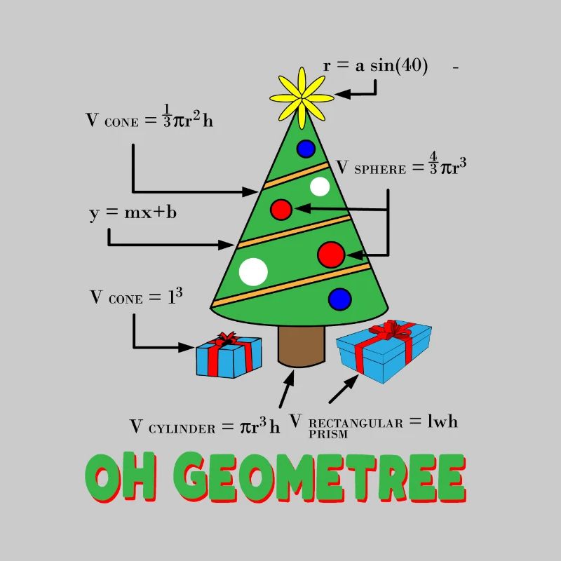 Geometry math teacher math Christmas