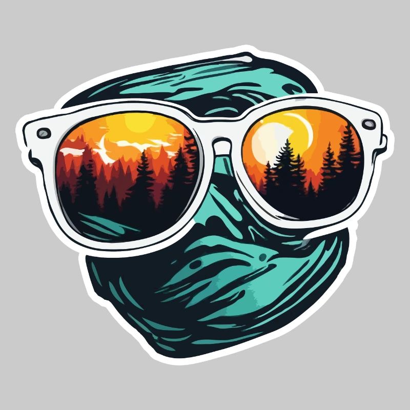 Sunglasses / Reflection / Forest / Reflection