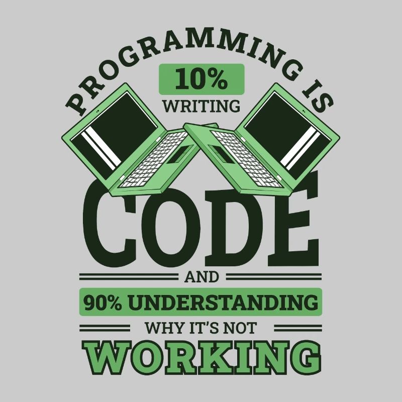 Programming 10% Writing 90% Not Working Coder