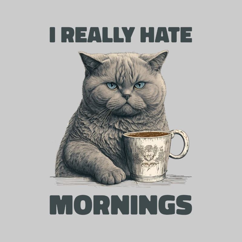 I Really hate Mornings Cat