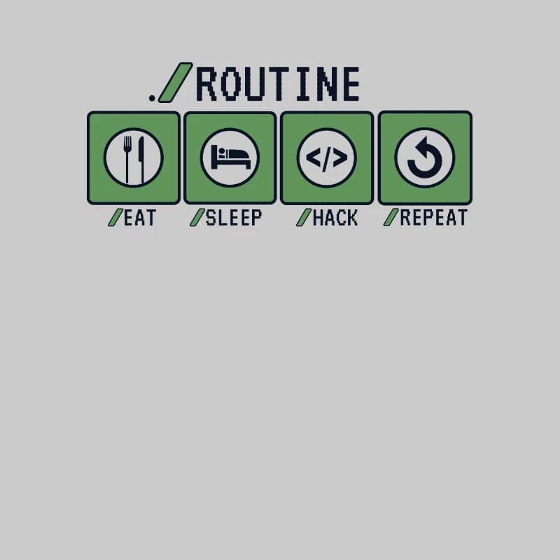 Routine Eat Sleep Hack Répéter Sniffer Phishing