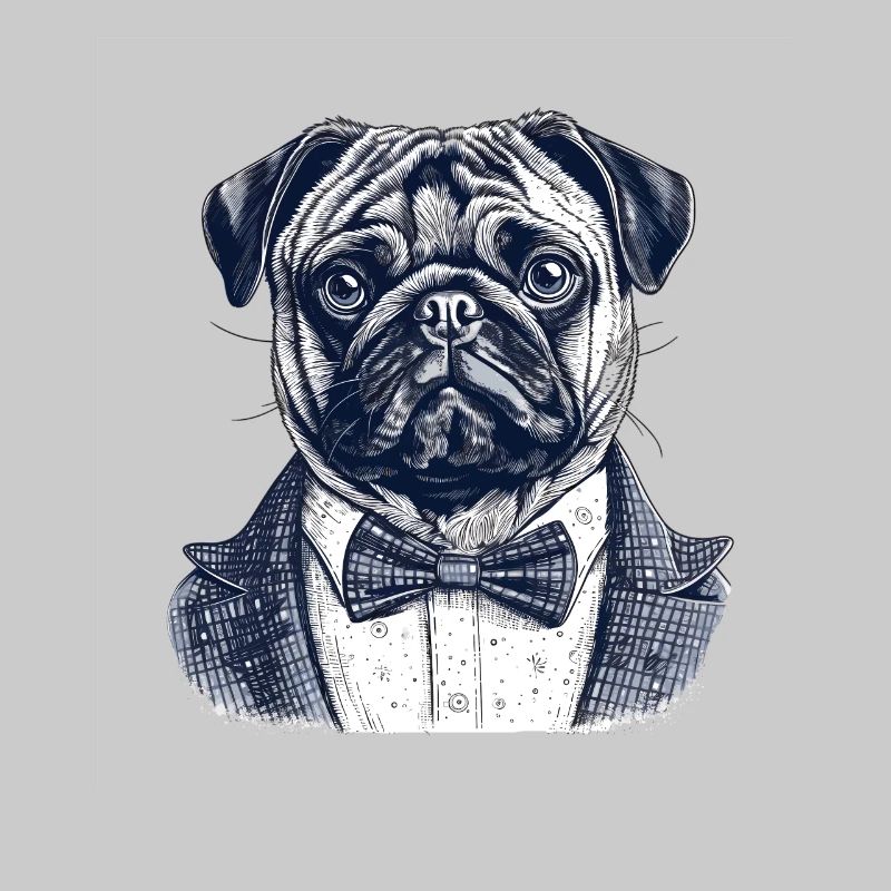 Mops Im Anzug