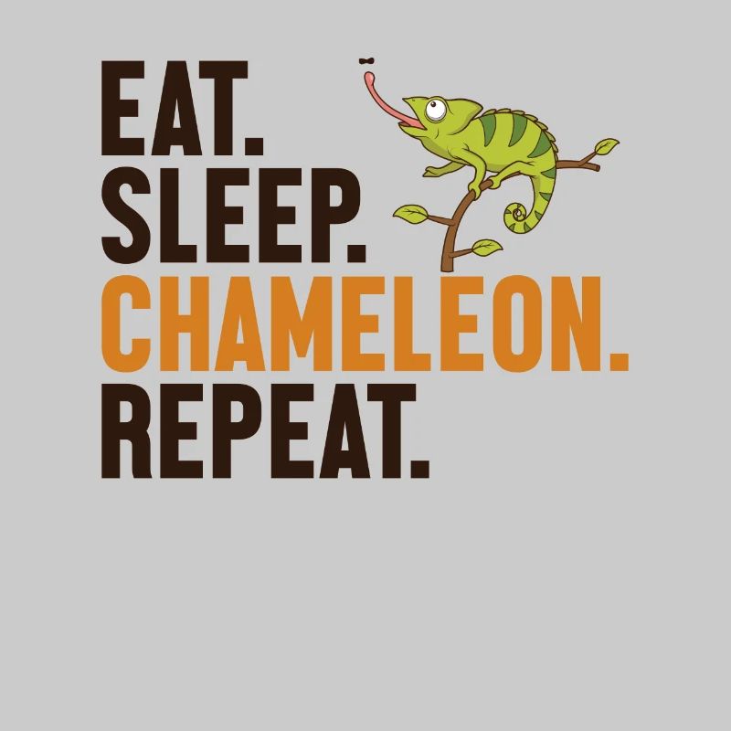 Eat Sleep Chameleon Repeat Veiled Panther Lover