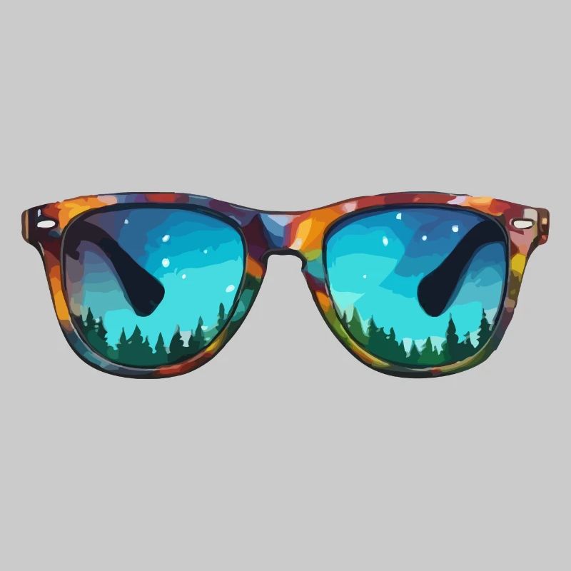 Sunglasses / Reflection / Forest / Reflection