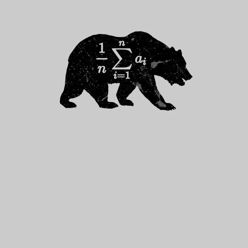 Average Bear Math Nerd Funny Mathematics Formula