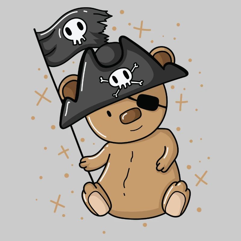 Pirate Teddy Bear with Pirate Hat Eye Patch