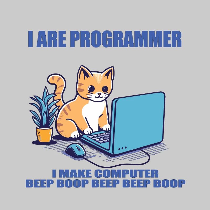 I are programmer, working cat