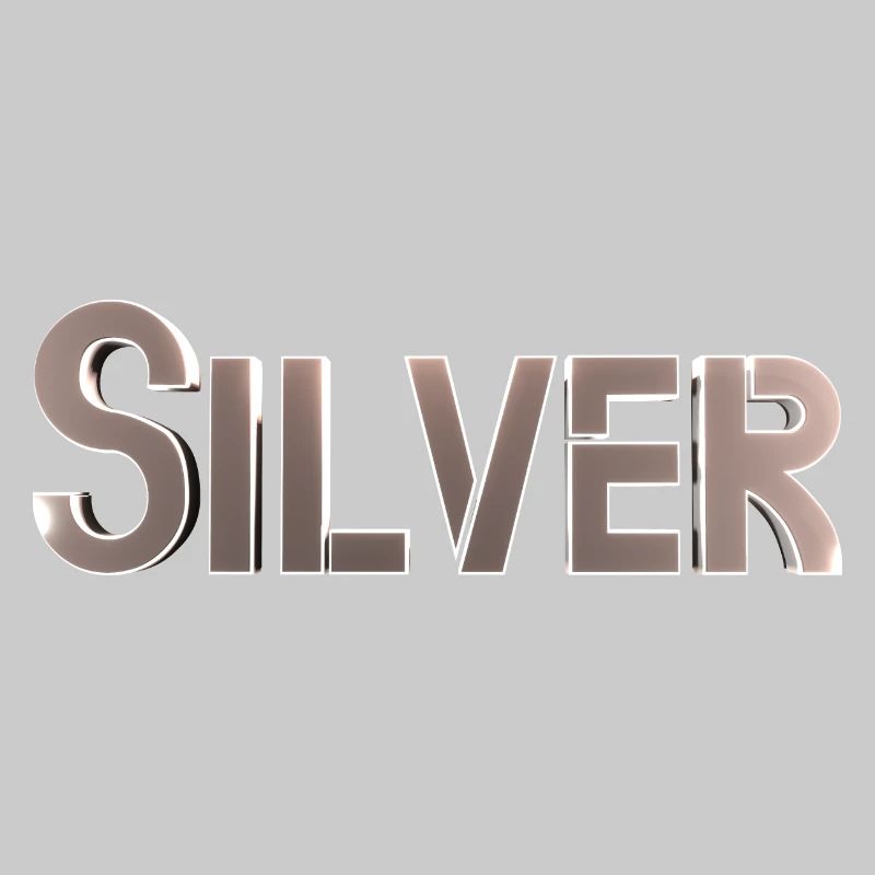 Silver Stylized Text