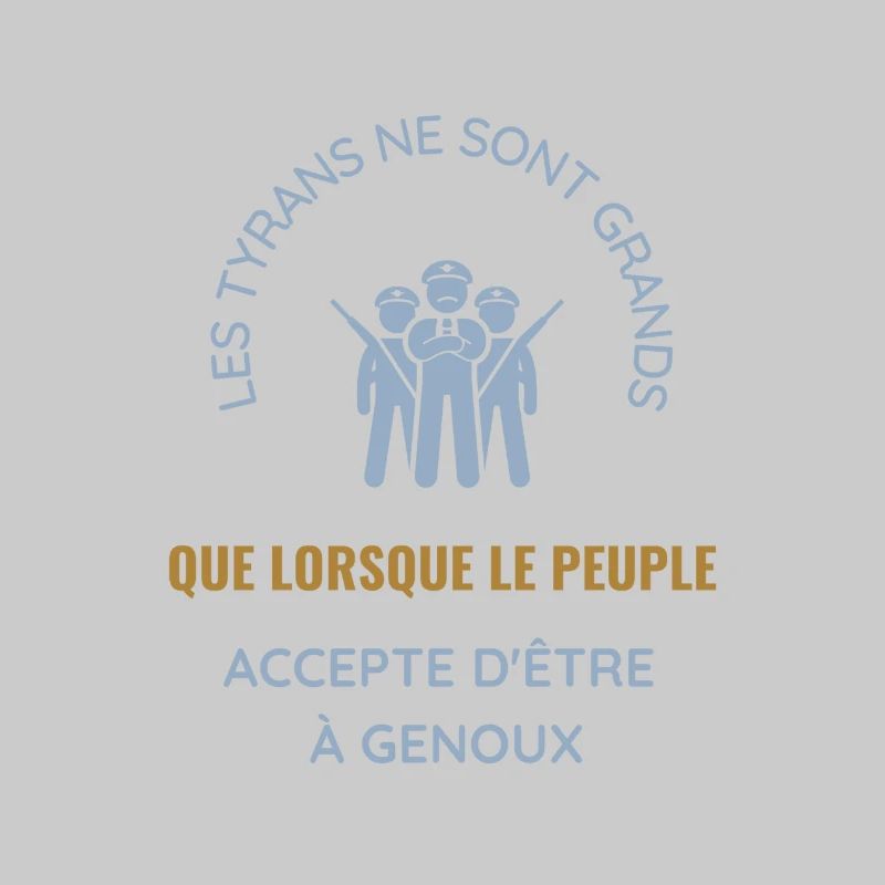Peuple a genoux gris