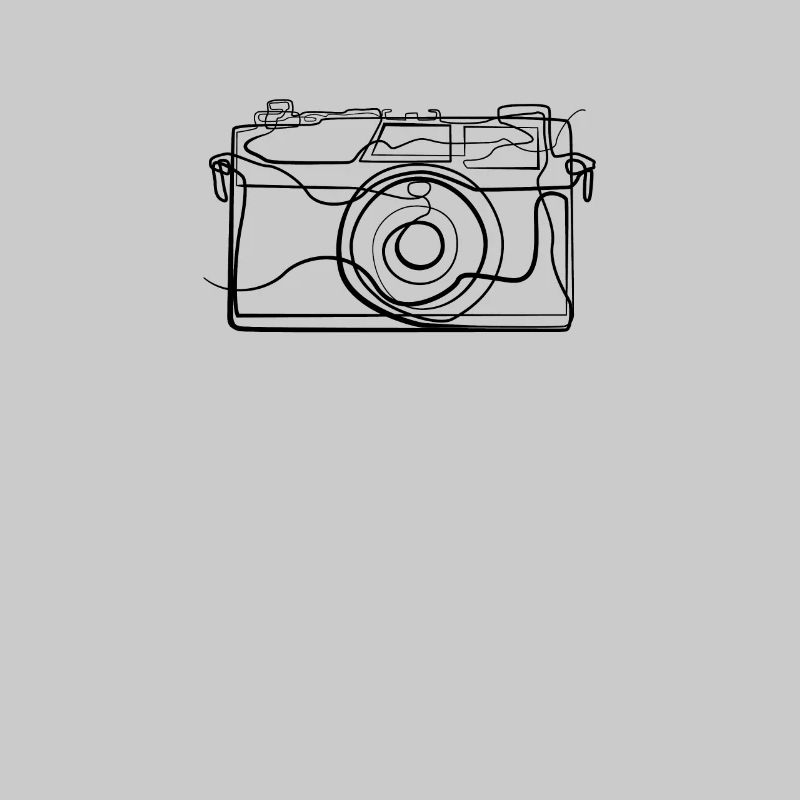 Camera - one line drawing