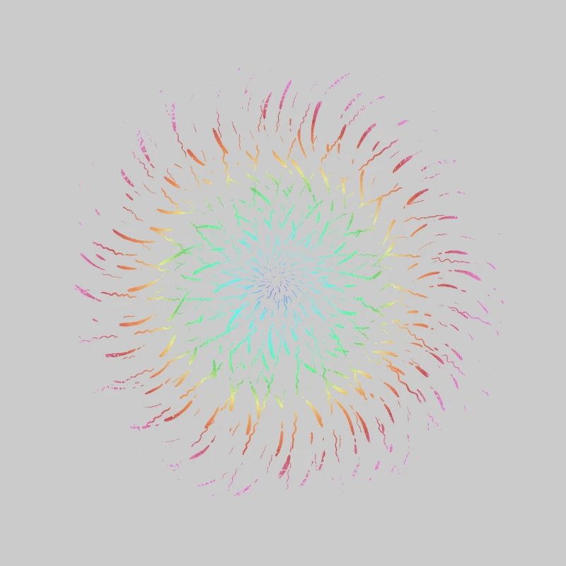 Psychedelisch Regenbogen Strahlen Sonne