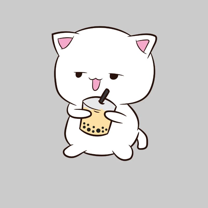 Boba Tee Katze mit Boba-Tee Katze Bubble Tea