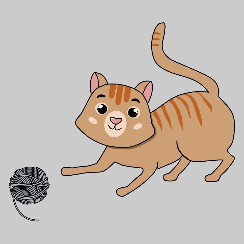 Cat with wool