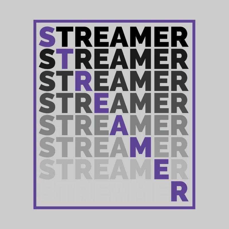 Cool streamer & gamer design with frame