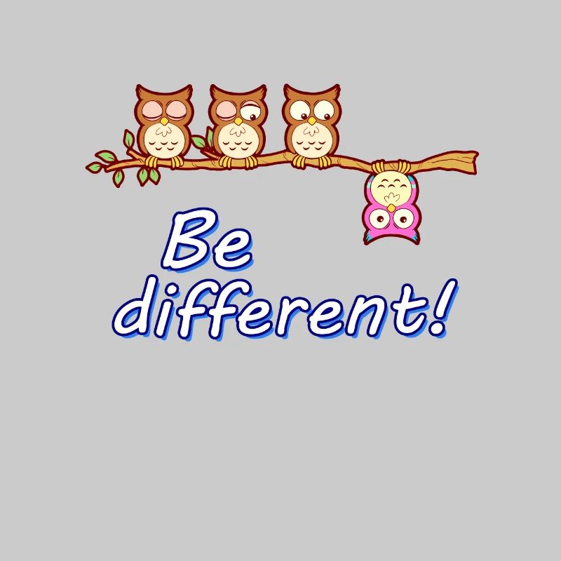 Lustiges Be Different Uhu Eulen Vogel Komisch Kauz