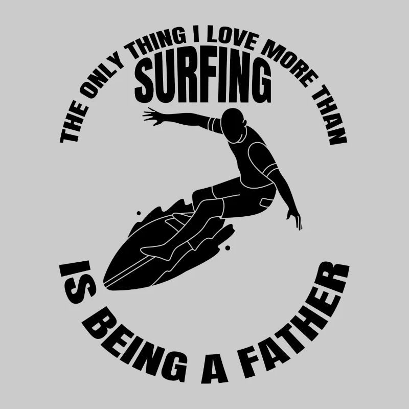 Surfer Father Surfboard Dad Surf Instructor