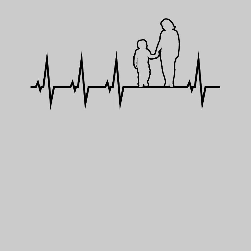 Mutter Kinder Herzschlag Mama Kind EKG Muttertag G