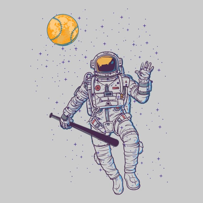 Astronaut, outer space, baseball, gift, moon