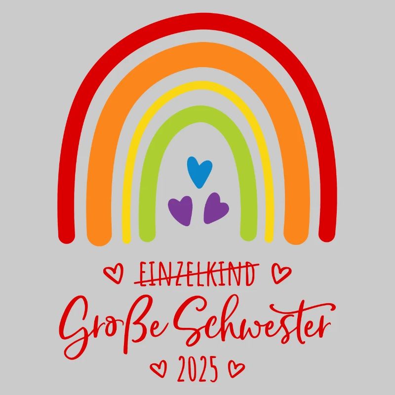 Boho Regenbogen Einzelkind Große Schwester 2025