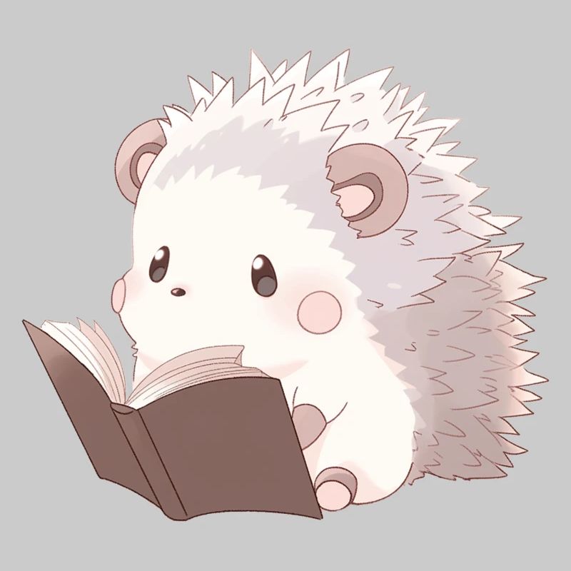 Lecture de hérisson mignon
