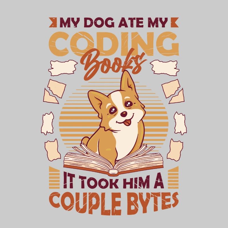 Dog Bytes Code Computer Joke Programming