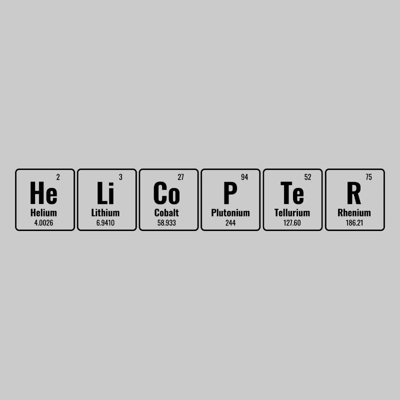 Periodisches System der Elemente Hubschrauberpilot Chop