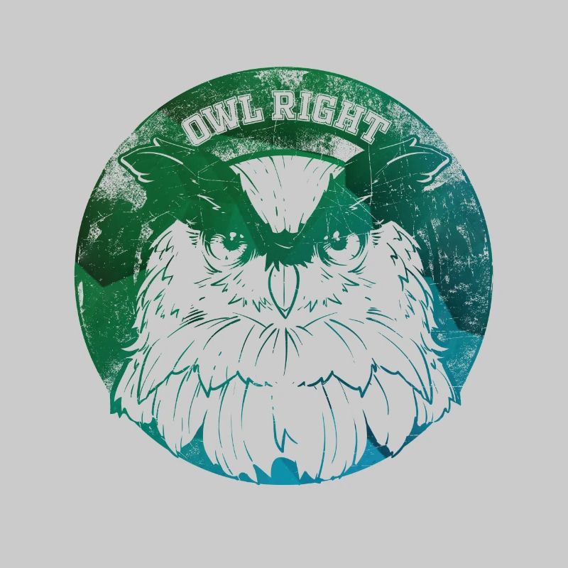 Owl Right Alright Eule Wortspiel