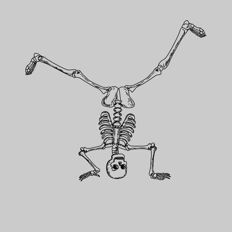 Breakdance Breakdancer Breakdancing Skelett