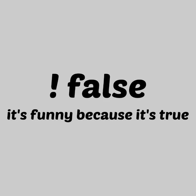 False It's Funny Because It's True Programmer Comp