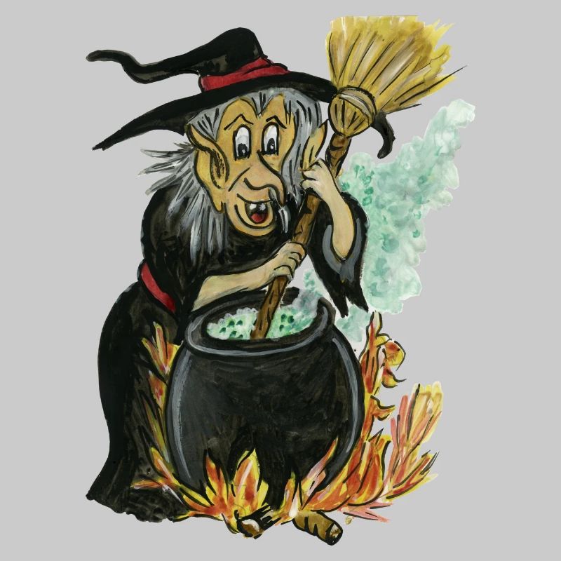witch in cauldron - cauldron witch