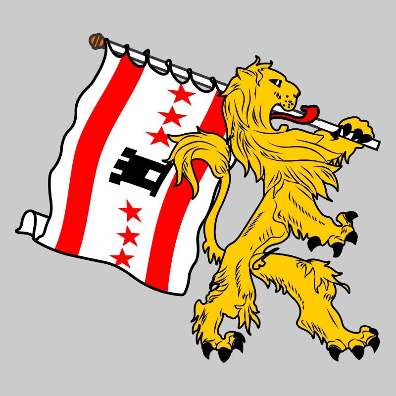 Lion avec drapeau Drenthe drenthe drapeau