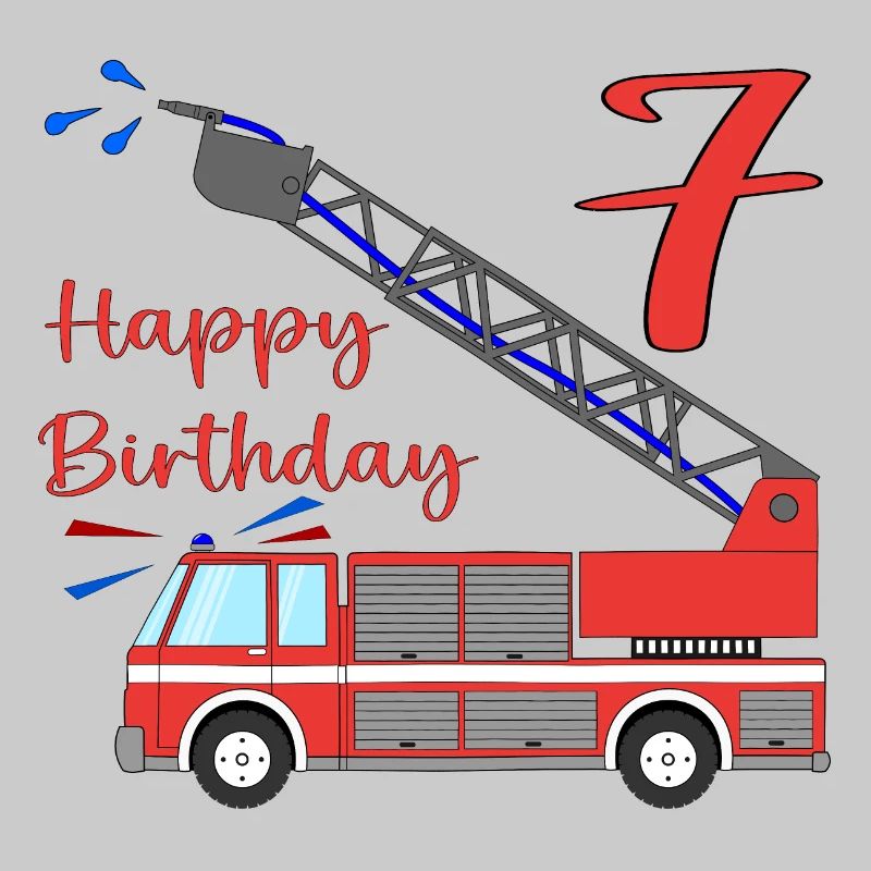 Fire engine Happy Birthday 7