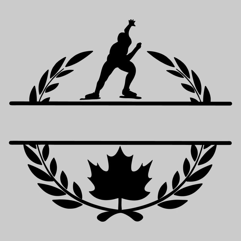 Canada maple leaf skating laurel wreath